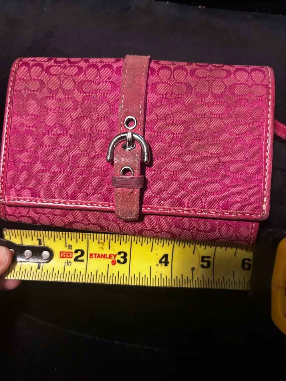Women's Coach Y2K Pink Signature Wallet with Buckle Accent - Picture 2 of 4